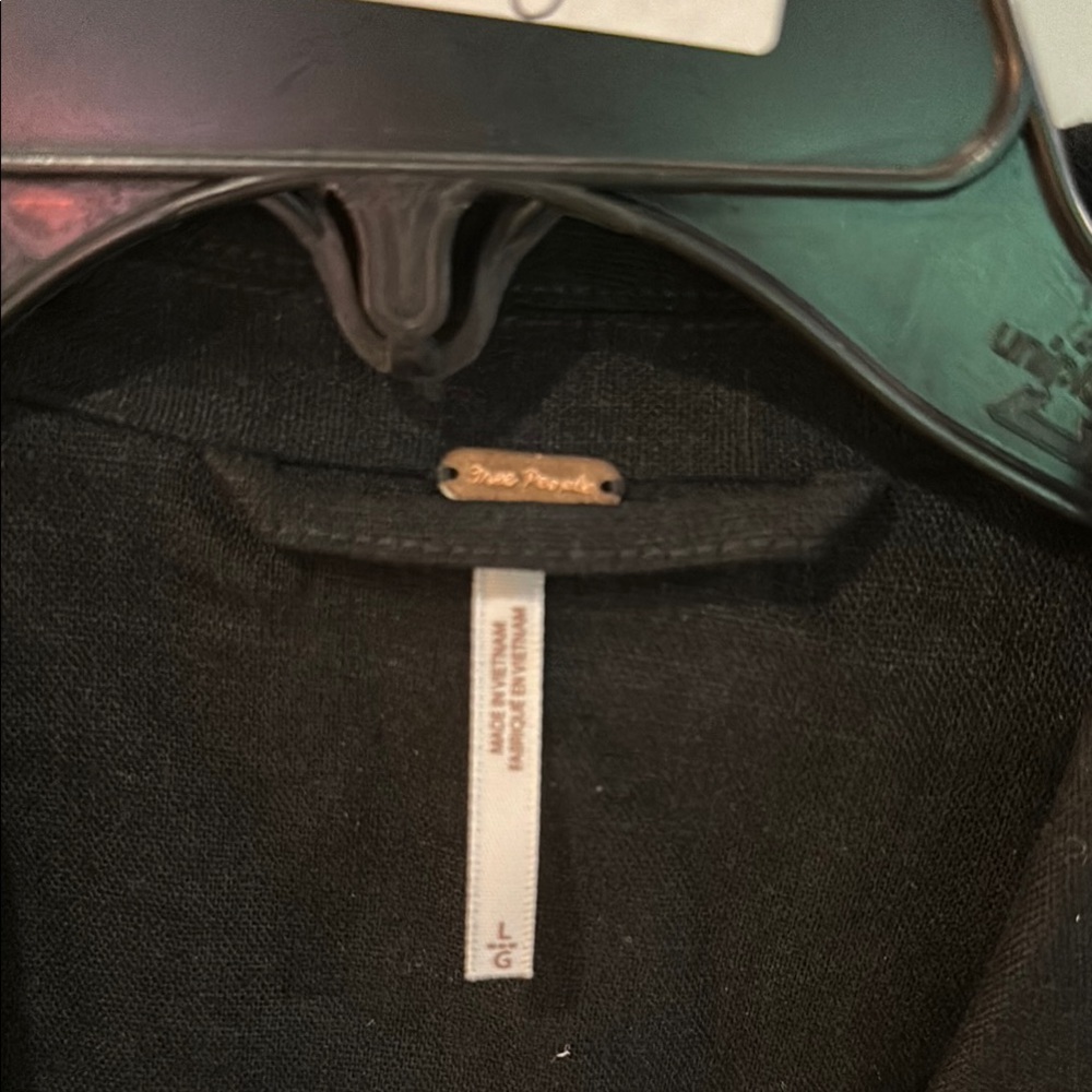 Free People Black Linen Blazer - Picture 2 of 8